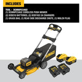 DEWALT 20V MAX 21 in. Brushless Cordless Battery Powered Push Lawn Mower Kit with (2) 10 Ah Batteries and Chargers