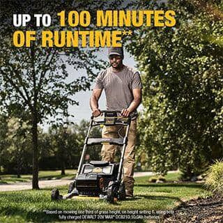 DEWALT 20V MAX 21 in. Brushless Cordless Battery Powered Push Lawn Mower Kit with (2) 10 Ah Batteries and Chargers