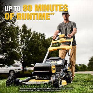 DEWALT 20V MAX 21 in. Brushless Cordless Battery Powered Self Propelled Lawn Mower Kit with (2) 10 Ah Batteries and Chargers