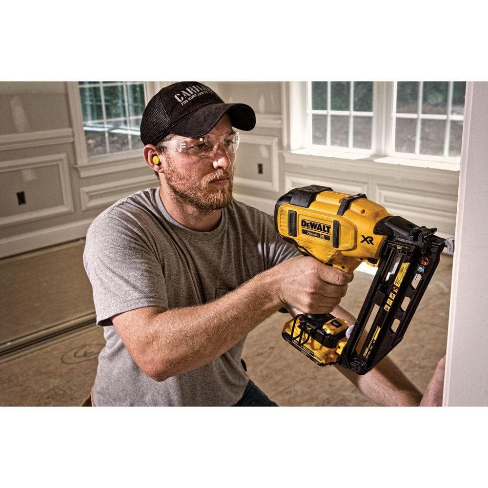 DEWALT 20V MAX XR Lithium-Ion Electric Cordless 16-Gauge Angled Finishing Nailer (Tool Only)
