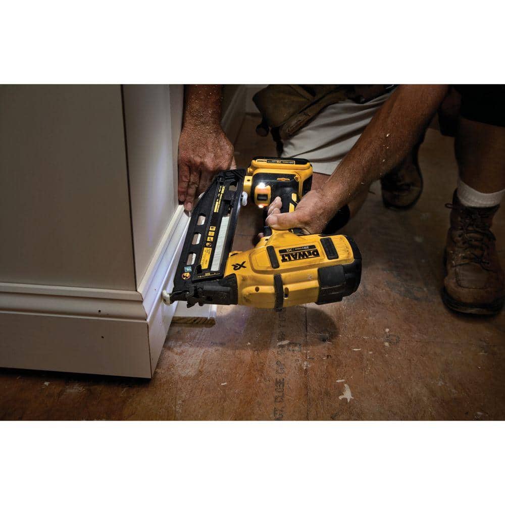 DEWALT 20V MAX XR Lithium-Ion Electric Cordless 16-Gauge Angled Finishing Nailer (Tool Only)