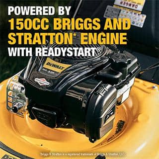 DEWALT 21 in. 150cc Briggs and Stratton 625ex Engine Rear Wheel Drive 2-in-1 Gas Self Propelled Walk Behind Lawn Mower