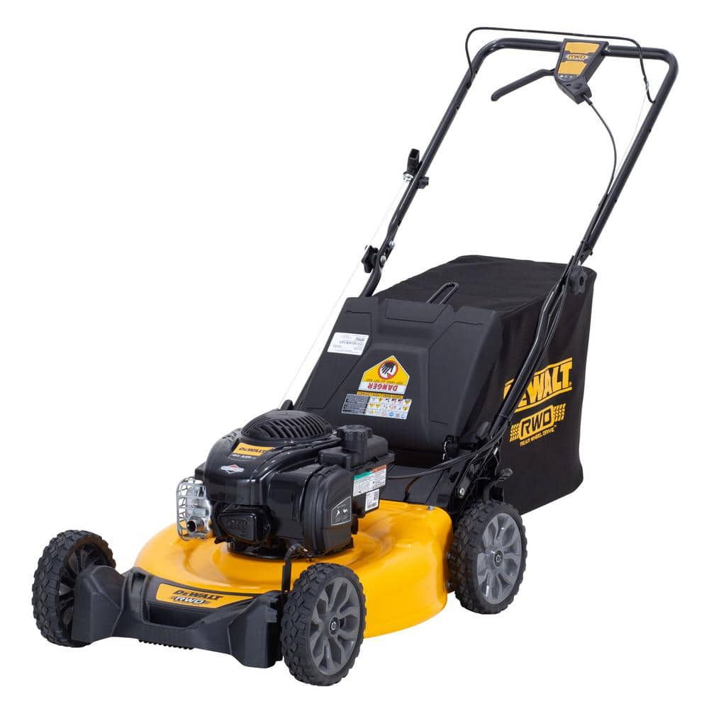 DEWALT 21 in. 150cc Briggs and Stratton 625ex Engine Rear Wheel Drive 2-in-1 Gas Self Propelled Walk Behind Lawn Mower