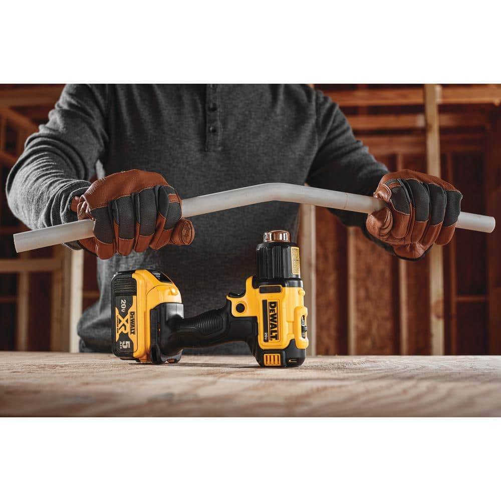 DEWALT 20V MAX Cordless Compact Heat Gun with Flat and Hook Nozzle Attachments