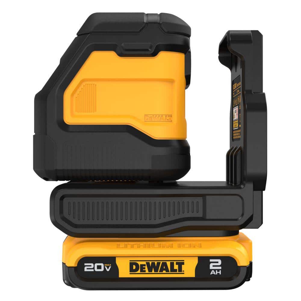 DEWALT 20V MAX Lithium-Ion Cross Line Laser Level Kit with 2.0Ah Battery, Charger and Case