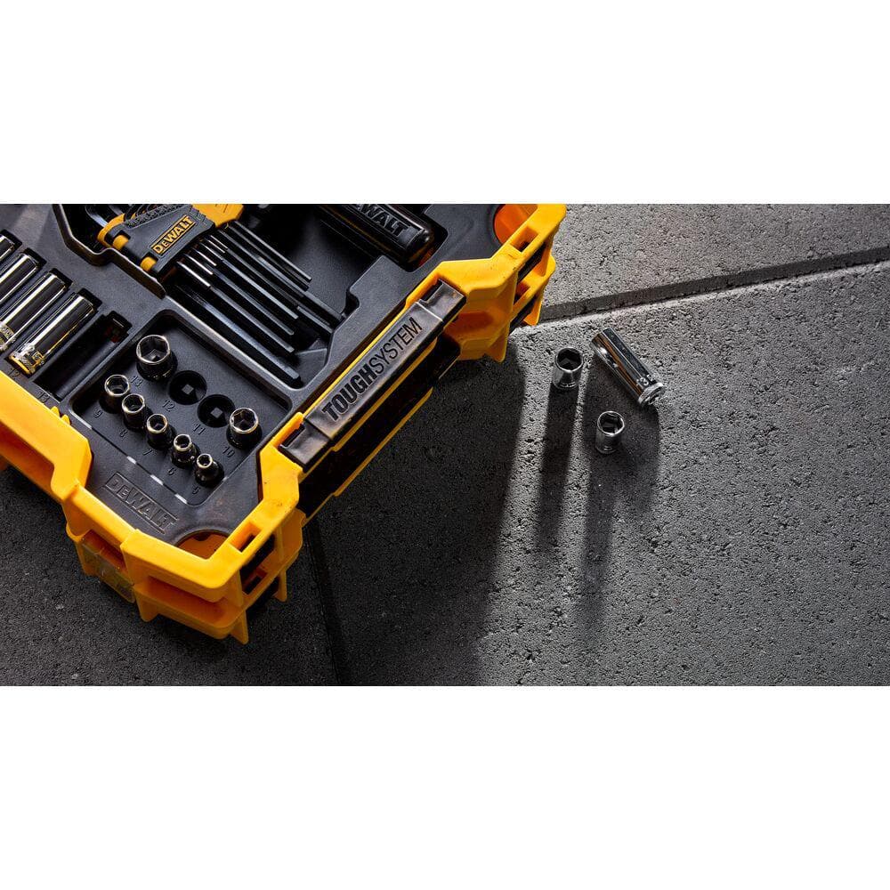 DEWALT 1/4 in. and 3/8 in. Drive Mechanics Tool Set with Toughsystem Trays (131-Piece)