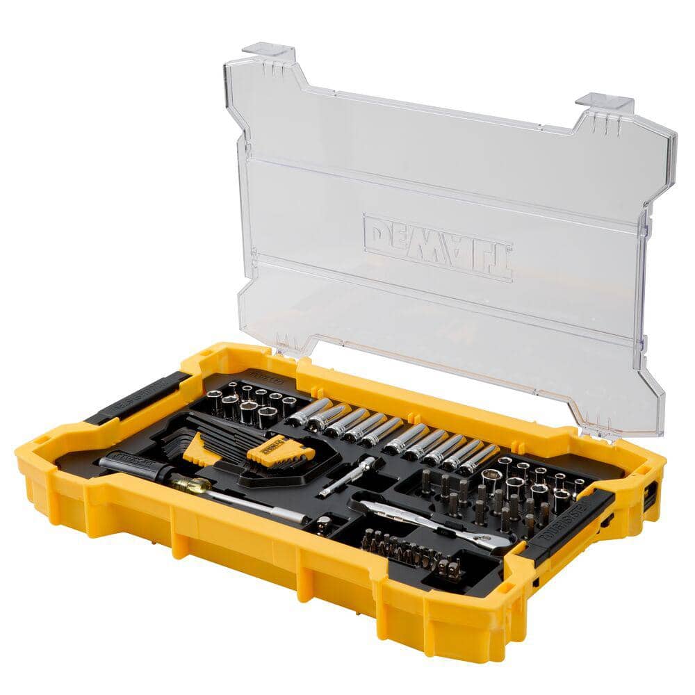 DEWALT 1/4 in. and 3/8 in. Drive Mechanics Tool Set with Toughsystem Trays (131-Piece)
