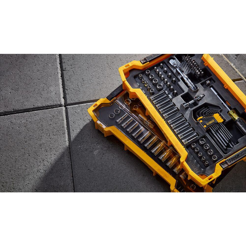 DEWALT 1/4 in. and 3/8 in. Drive Mechanics Tool Set with Toughsystem Trays (131-Piece)