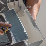 DEWALT 12 in. Stainless Steel Mud Pan with Curved Bottom
