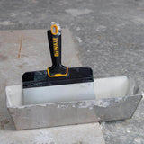 DEWALT 12 in. Stainless Steel Mud Pan with Curved Bottom