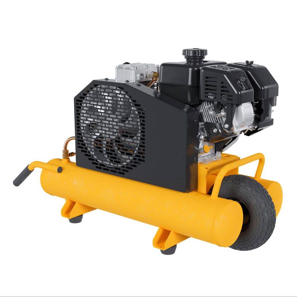 DEWALT 8 Gal. 175 PSI Kohler Gas Powered Wheelbarrow Air Compressor