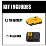 DEWALT 20-Volt MAX Compact Lithium-Ion Starter Kit with 4.0 Ah Battery and Charger