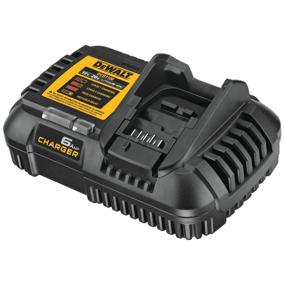 DEWALT FLEXVOLT 20V/60V MAX Lithium‑Ion 6.0Ah Battery Pack with 6-Amp Output Charger (DCB606C)