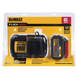 DEWALT FLEXVOLT 20V/60V MAX Lithium‑Ion 6.0Ah Battery Pack with 6-Amp Output Charger (DCB606C)