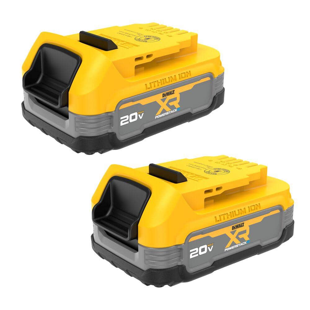 DEWALT 20V MAX POWERSTACK Compact Lithium-Ion Battery (2 Pack)