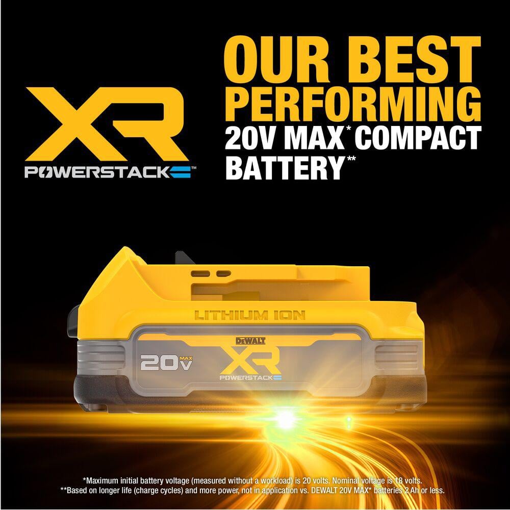 DEWALT 20V MAX POWERSTACK Compact Lithium-Ion Battery (2 Pack)