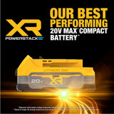 DEWALT 20V MAX POWERSTACK Compact Lithium-Ion Battery (2 Pack)