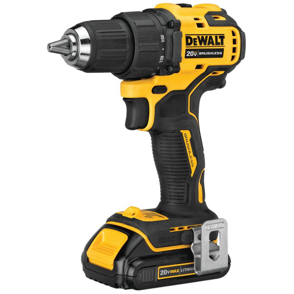 DEWALT ATOMIC 20V MAX Cordless Brushless Compact Drill/Impact Combo Kit (2-Tool) with 142-Piece Mechanics Tool Set