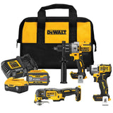DEWALT 20V Lithium-Ion Cordless 3-Tool Combo Kit and  Brushless Recip Saw with FLEXVOLT 9 Ah and 20V 6 Ah Batteries and Charger