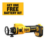 DEWALT 20V Lithium-Ion Cordless 3-Tool Combo Kit and Drywall Cut-Out Tool with FLEXVOLT 9 Ah and 20V 6 Ah Batteries and Charger