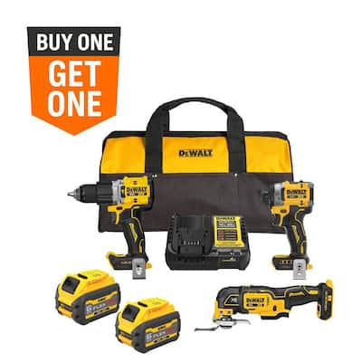 20V MAX Lithium-Ion Cordless 3-Tool Combo Kit with (2) FLEXVOLT 6.0 Ah Batteries and Charger