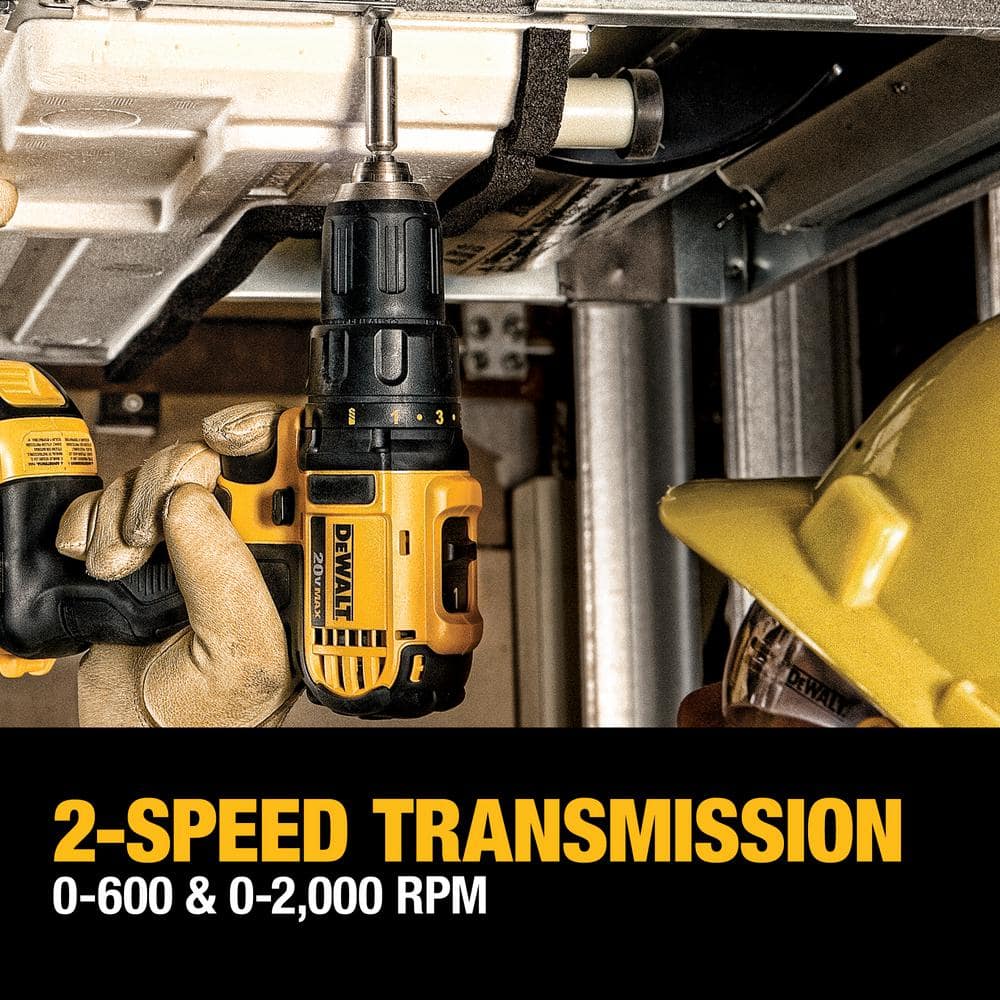 DEWALT 20-Volt MAX Lithium-Ion Cordless 4-Tool Combo Kit with (2) 2.0Ah Batteries, Charger and Tool Bag