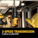 DEWALT 20-Volt MAX Lithium-Ion Cordless 4-Tool Combo Kit with (2) 2.0Ah Batteries, Charger and Tool Bag