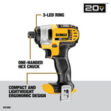 DEWALT 20-Volt MAX Lithium-Ion Cordless 4-Tool Combo Kit with (2) 2.0Ah Batteries, Charger and Tool Bag