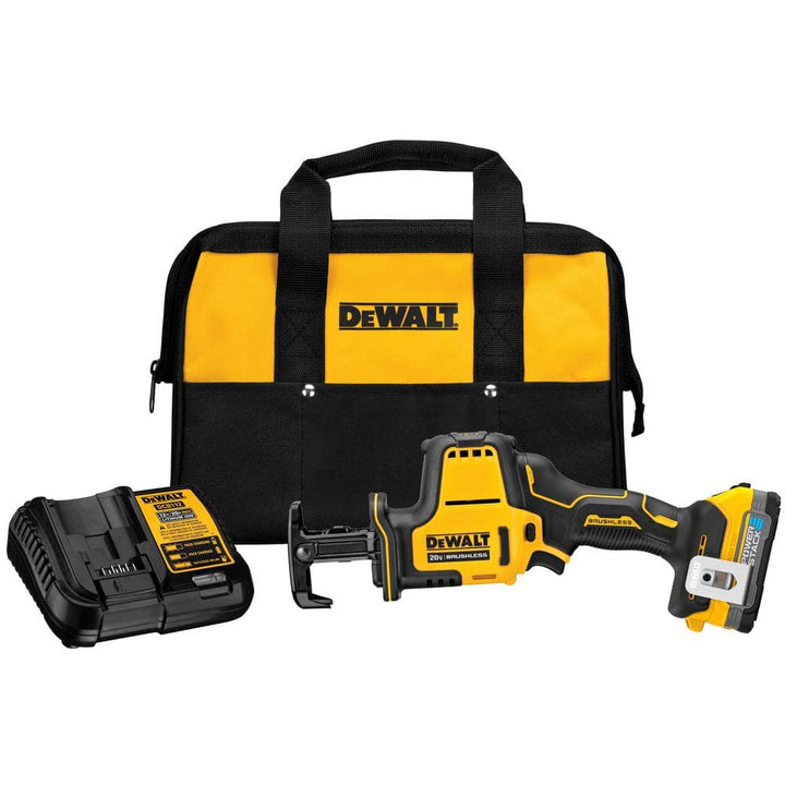 DEWALT Atomic 20V Cordless Brushless Compact Reciprocating Saw with Battery and Charger