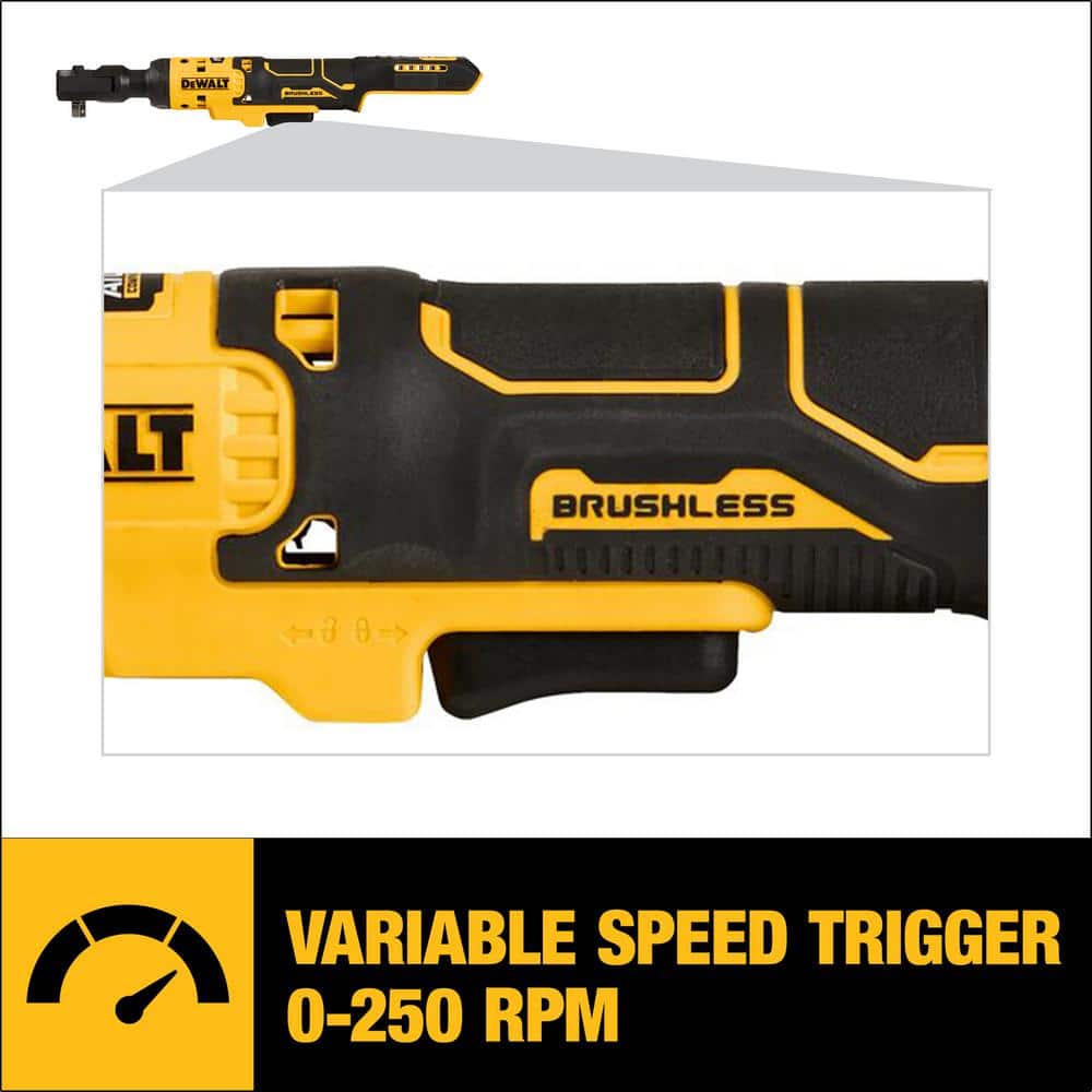 DEWALT 20V MAX XR Cordless Brushless Reciprocating Saw and ATOMIC 20V MAX Cordless 3/8 in. Ratchet (Tools-Only)