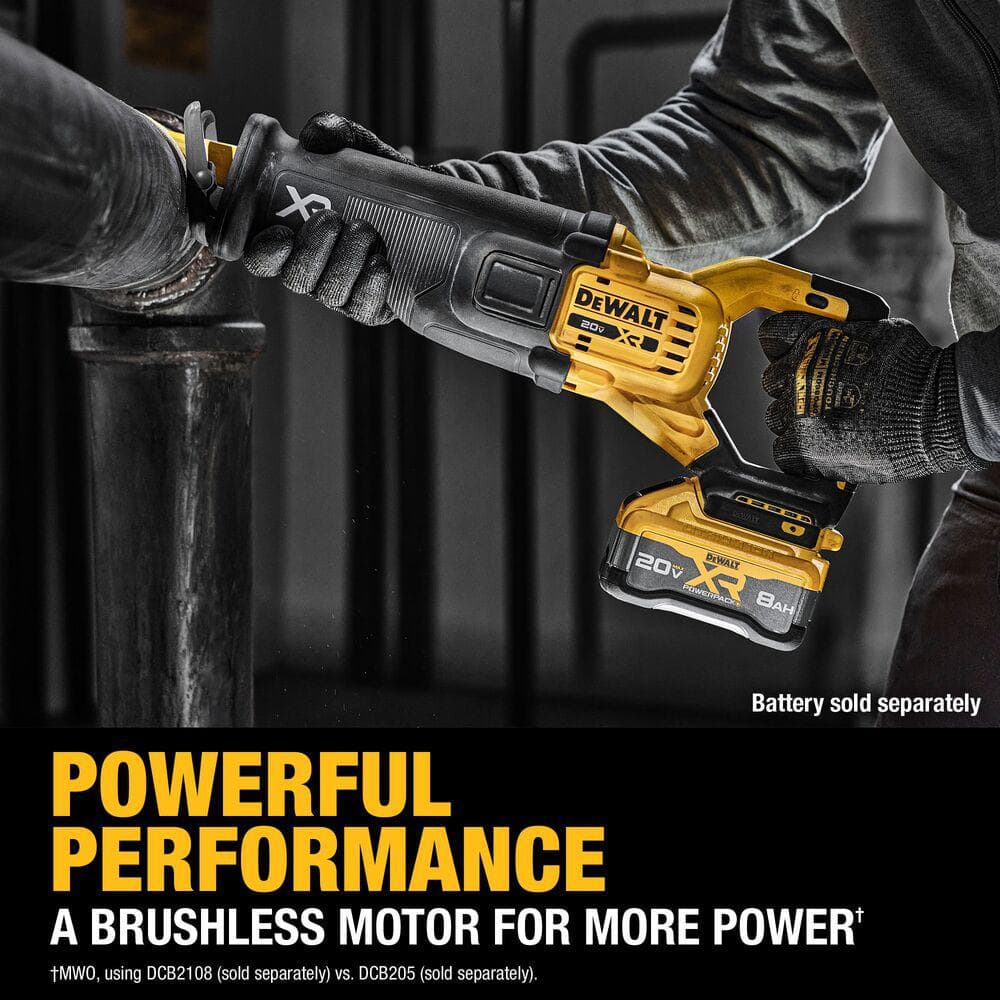 DEWALT 20V XR Lithium-Ion Cordless Reciprocating Saw with 20V Max XR 8.0 Ah Battery Pack