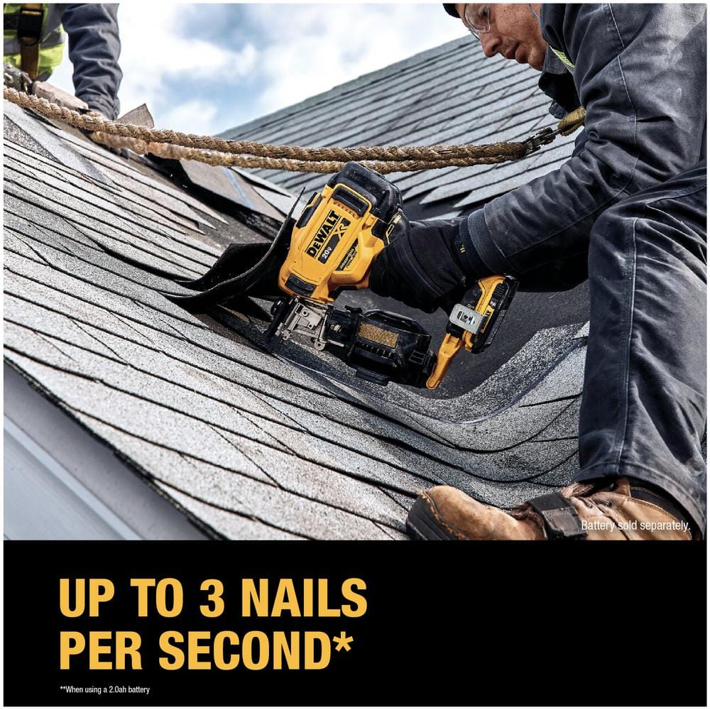 DEWALT 20V MAX 15-Degree Electric Cordless Roofing Nailer (Tool Only)