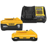 DEWALT 20V XR Lithium-Ion Cordless Rotary Drywall Cut-Out Tool with 6.0 Ah and 4.0 Ah Starter Kit