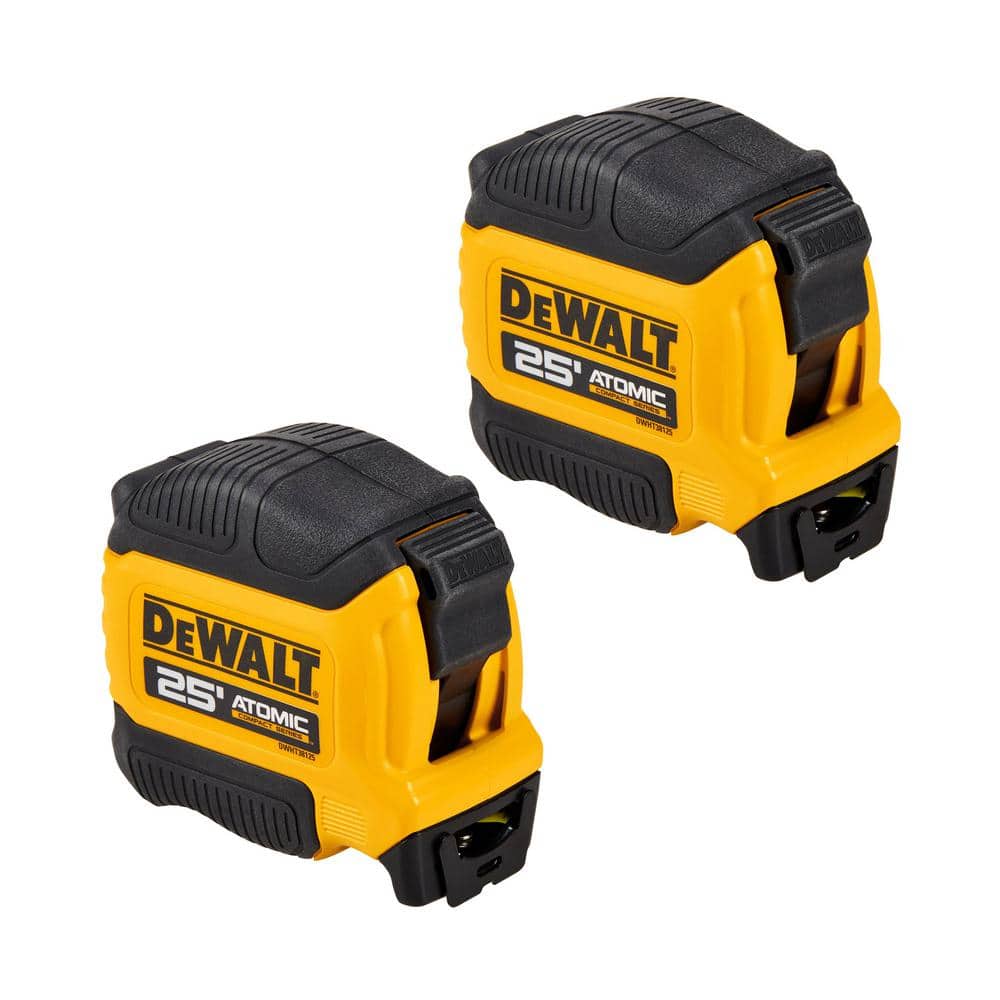 DEWALT ATOMIC 25 ft. x 1-1/8 in. Tape Measure (2-Pack)