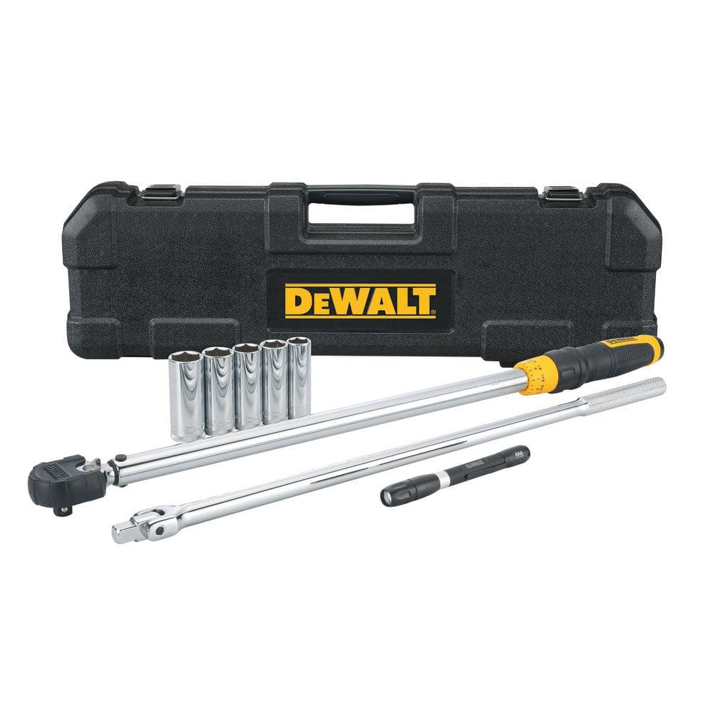 DEWALT 1/2 in. Drive Torque Wrench Tire Change Kit (7-Piece)