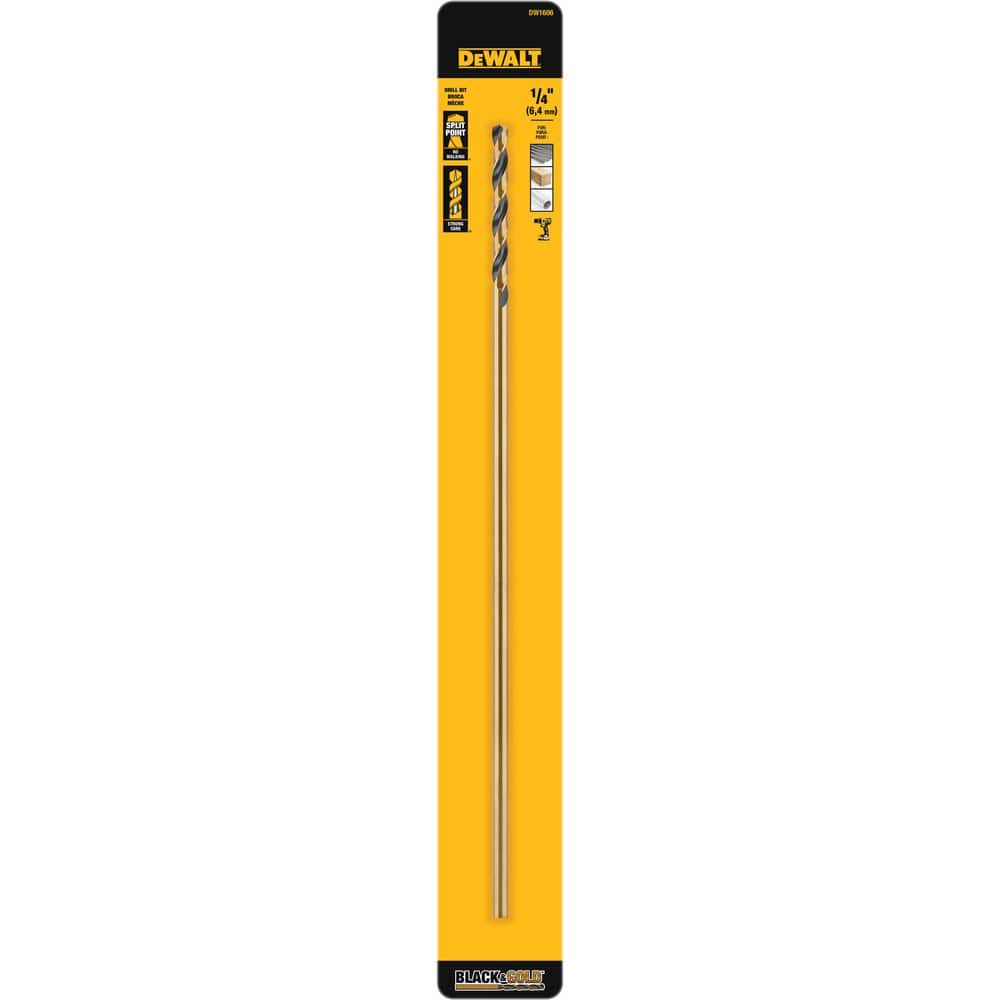 DEWALT 1/4 in. x 12 in. Black and Gold Twist Drill Bit