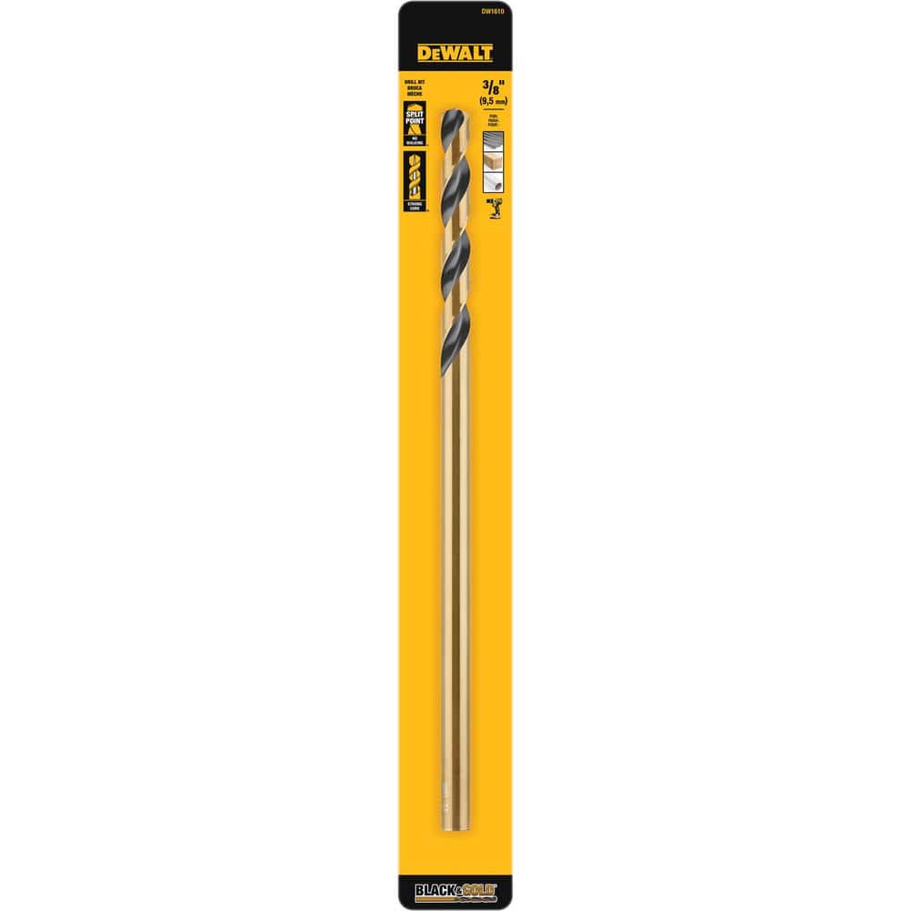 DEWALT Black and Gold Twist Drill Bit, 3/8 in. x 12 in.