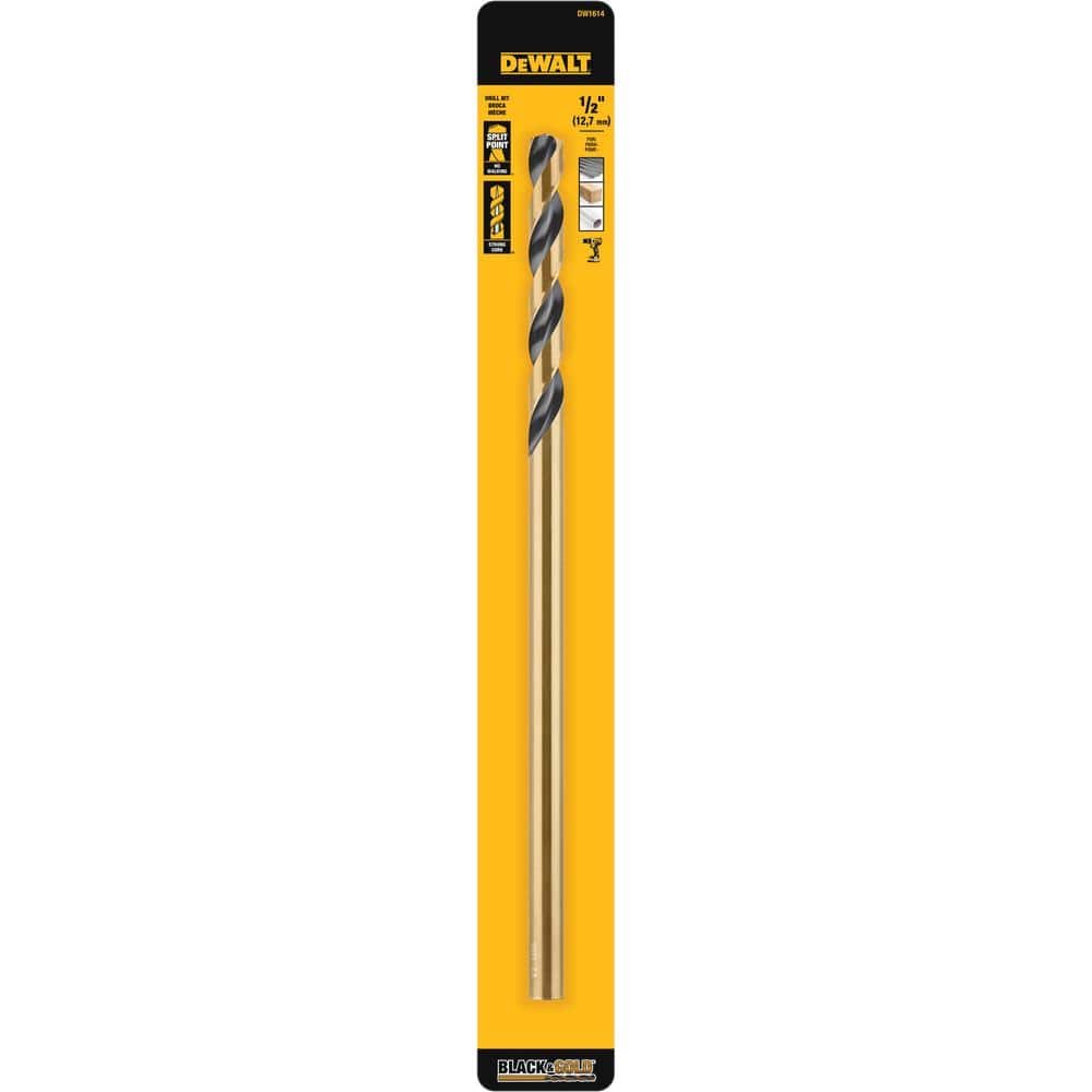 DEWALT 1/2 in. x 12 in. Black and Gold Twist Drill Bit