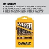 DEWALT Black and Gold Drill Bit Set, Black Oxide, Split Point, 29-Piece (DWA1189)