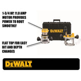 DEWALT 11 Amp Corded 1-3/4 HP Fixed Base/Plunge Router Combo Kit, DW616PK