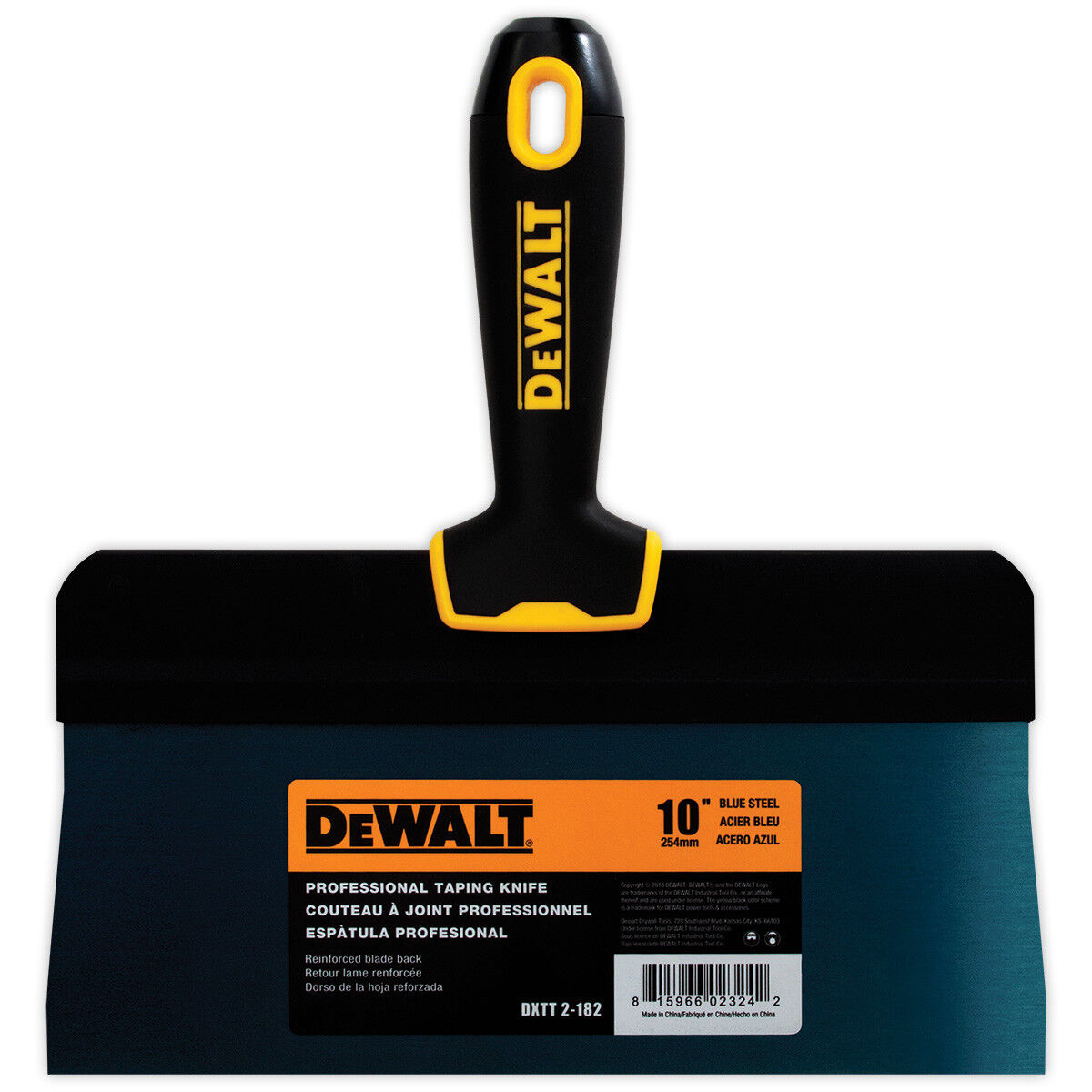 DEWALT Big Back Blue Steel Taping Knife Set with Soft Grip Handles (8, 10, 12, 14 in.)