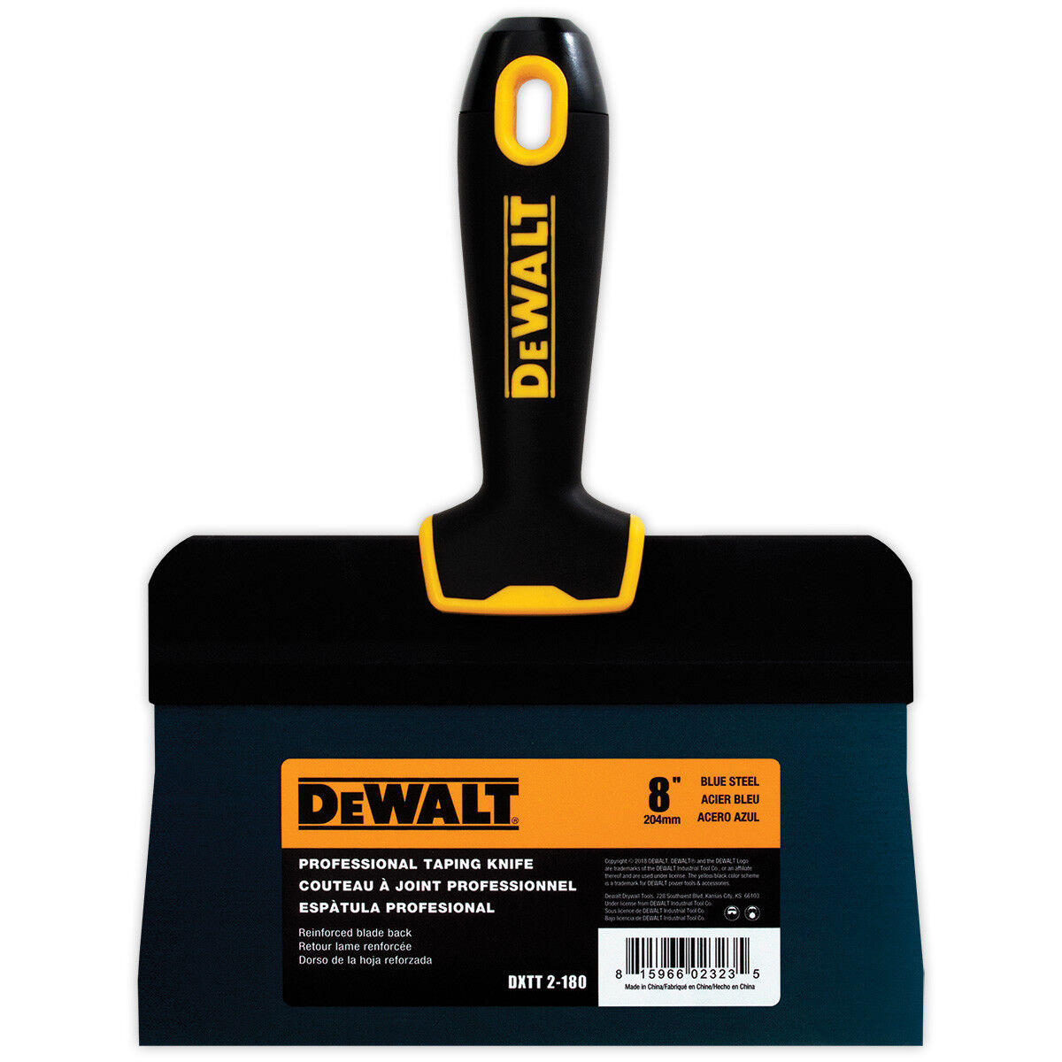 DEWALT Big Back Blue Steel Taping Knife Set with Soft Grip Handles (8, 10, 12, 14 in.)