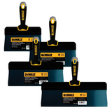DEWALT Big Back Blue Steel Taping Knife Set with Soft Grip Handles (8, 10, 12, 14 in.)