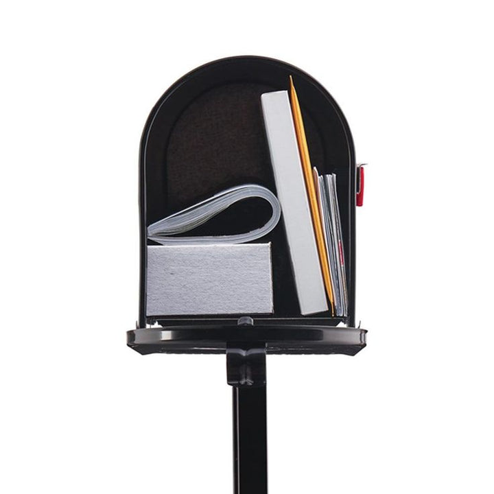 Gibraltar Mailboxes Mailbox To Go, Medium, Steel, Mailbox and Post Combo, Black, T11KIT0B
