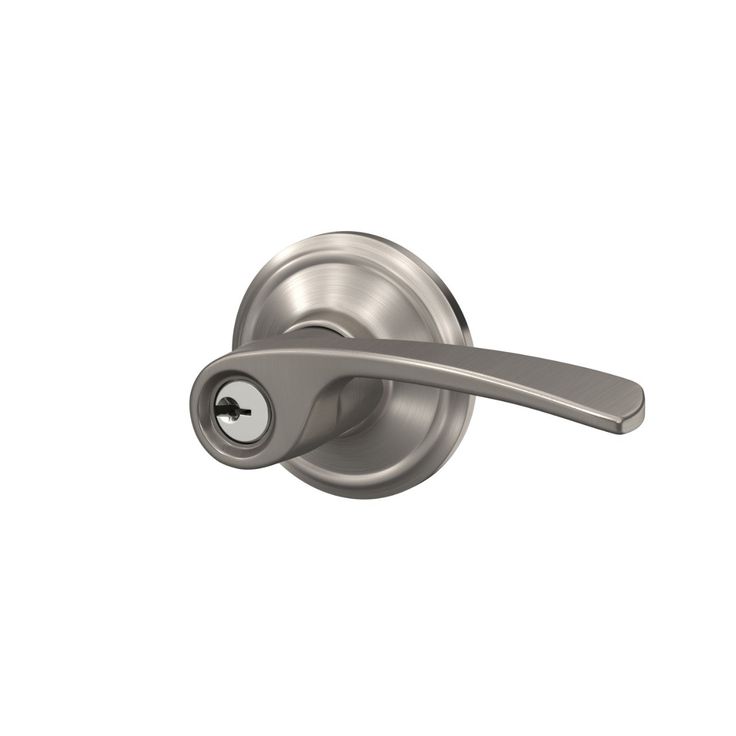 Schlage F51 Merano Merano Satin Nickel Reversible Keyed Entry Door Handle