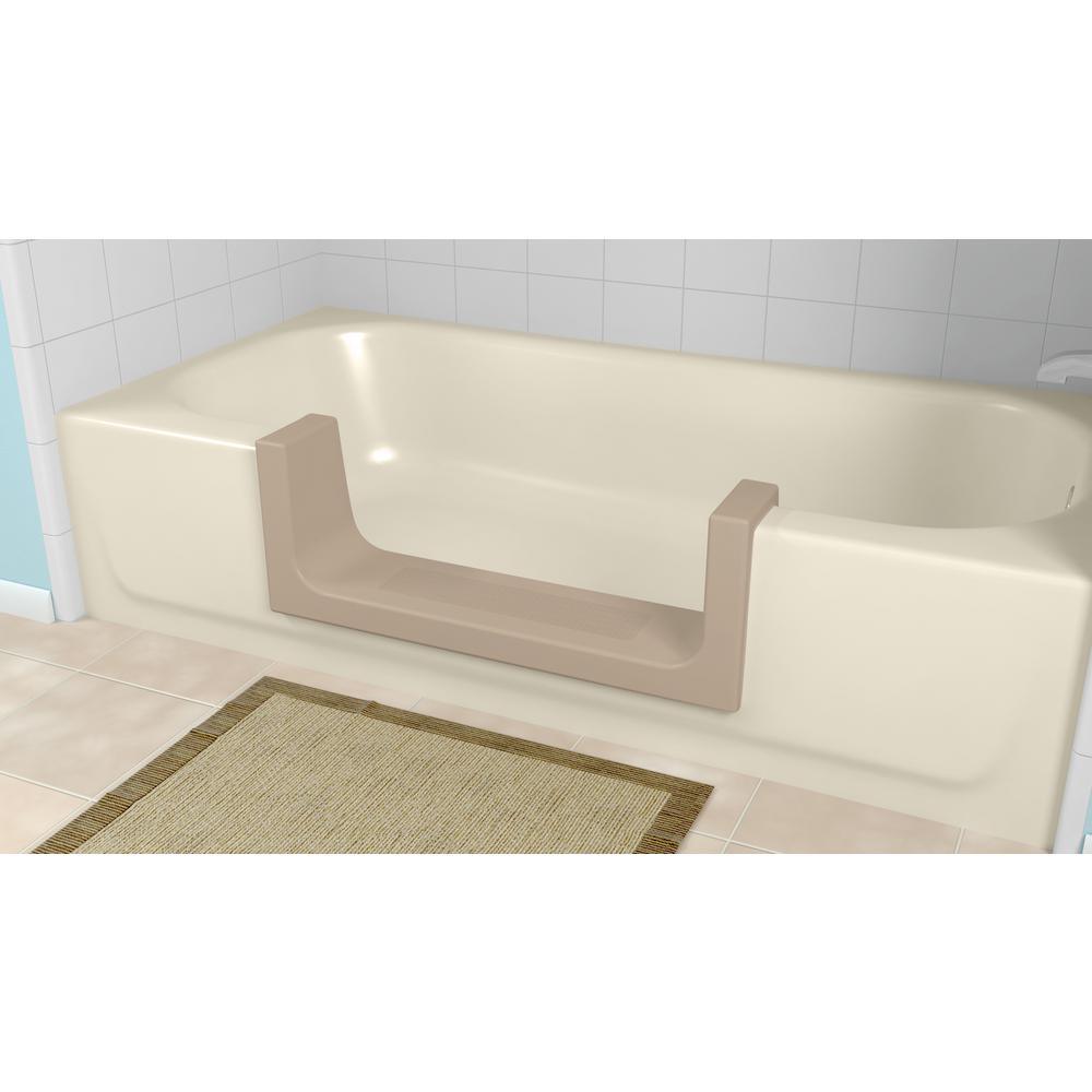 Wide Beige Step Bathtub Conversion Kit - Super Arbor