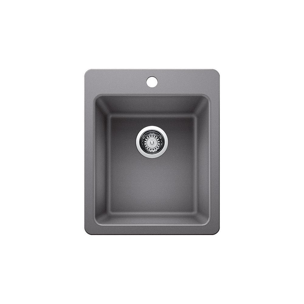 Glacier Bay Drop-in/Undermount Granite Composite 33 in. Single Bowl Kitchen Sink in White - Super Arbor