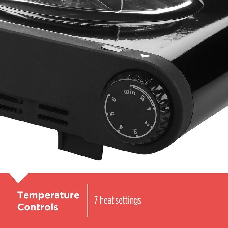 6 in. Single Burner Black with Temperature Control Hot Plate