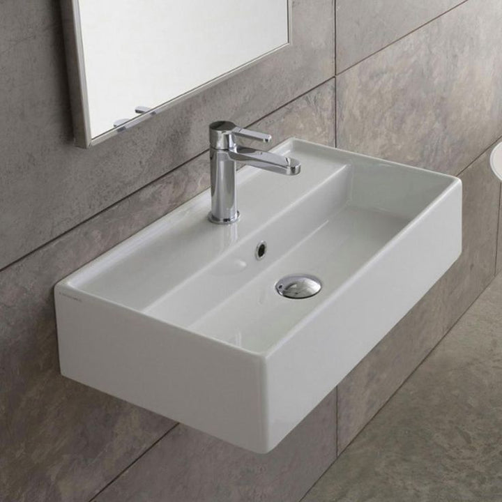 Nameeks Teorema Wall Mounted Bathroom Sink in White