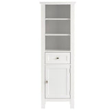 Austell 20 in. W x 60 in. H x 14 in. D Bathroom Linen Storage Cabinet in White - Super Arbor